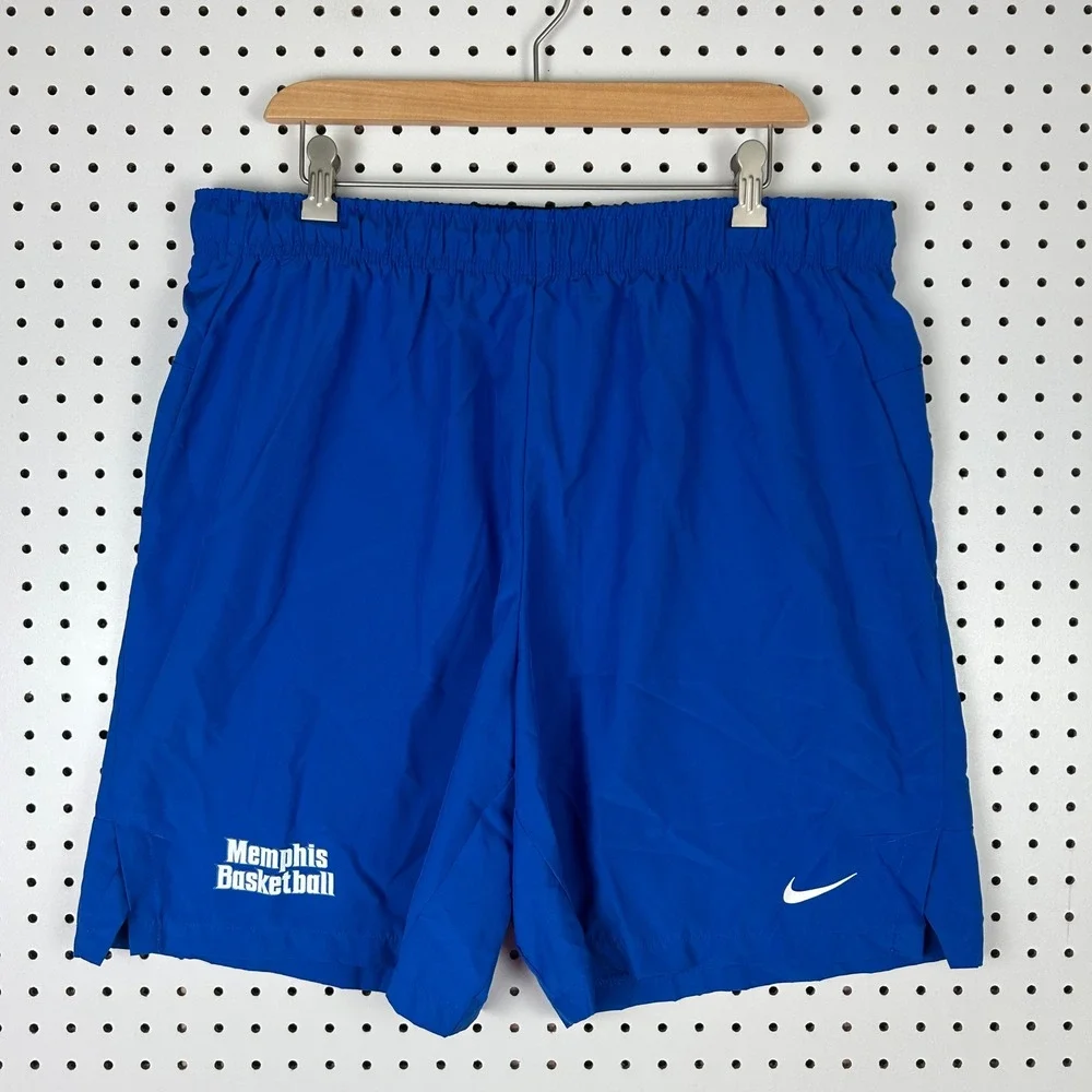 Nike Memphis Basketball Dri-Fit Shorts XXL Blue Athletic Practice PE Tiger Penny